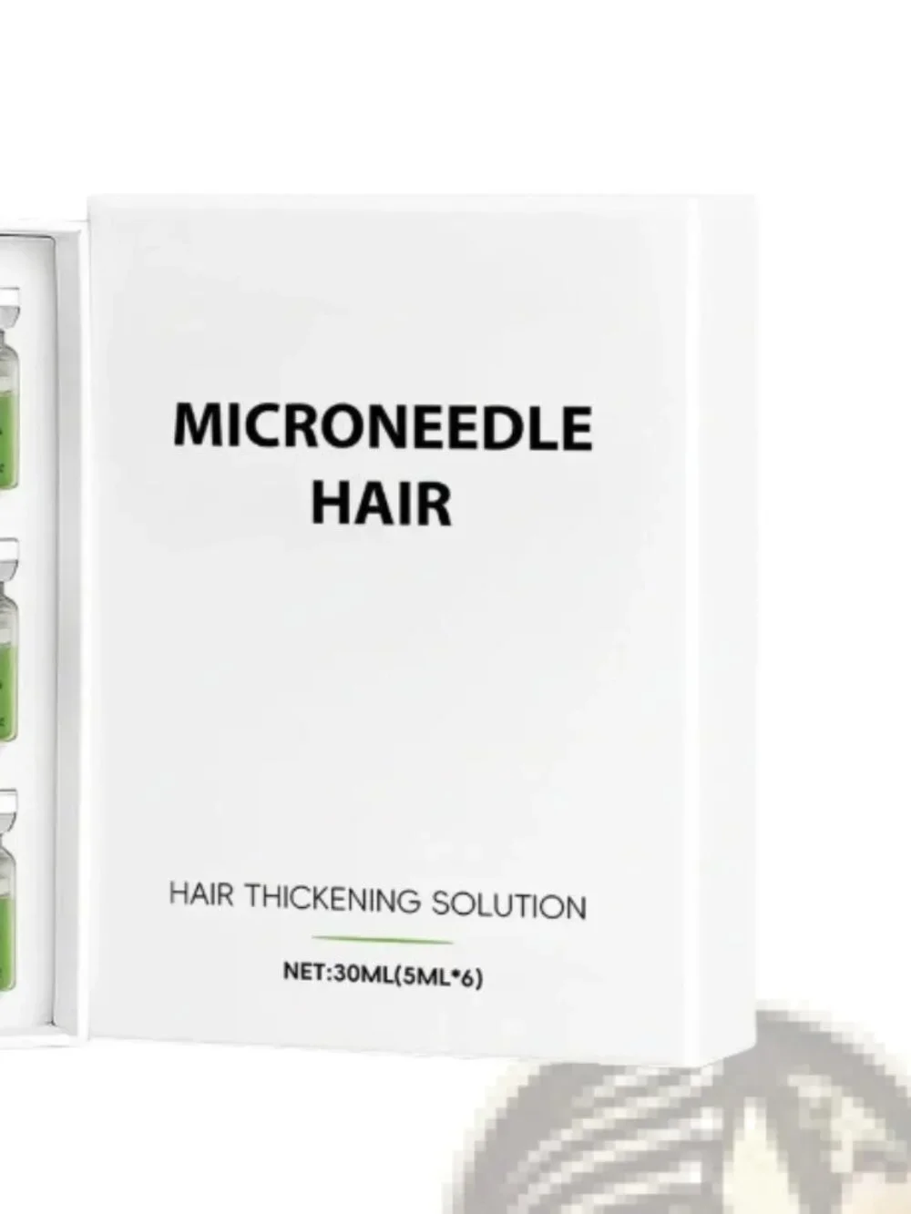 Microneedle Scalp & Hair Care Roller Kit – 6 x 5mL Serums + 2 Rollers – NIB